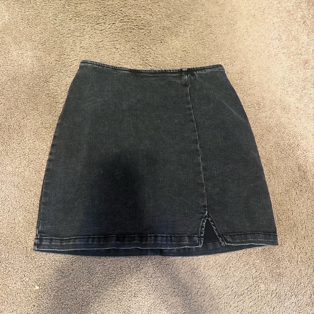 Black Jean Skirt